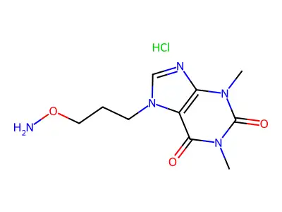 Theophylline, 7-(3-(aminooxy)propyl)-, monohydrochloride structure
