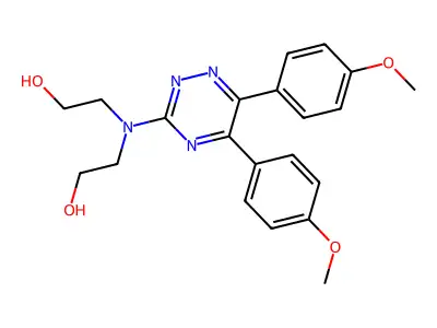 Ethanol, 2,2'-((5,6-bis(p-methoxyphenyl)-as-triazin-3-yl)imino)di- structure