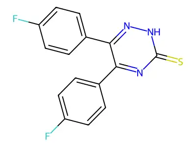 5,6-bis(4-fluorophenyl)-2H-1,2,4-triazine-3-thione structure