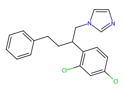 1H-Imidazole, 1-[2-(2,4-dichlorophenyl)-4-phenylbutyl]- structure