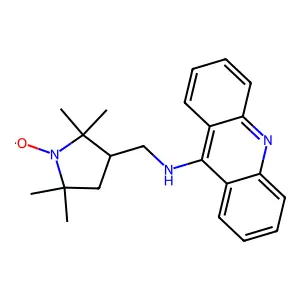 3-((9-(Acridinylamino)propyl)amino)-2,2,6,6-tetramethyl-1-pyrrolidinyloxy structure