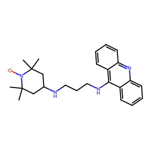 1-Pyrrolidinyloxy, 4-((3-(9-acridinylamino)propyl)amino)-2,2,6,6-tetramethyl- structure