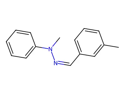 N-methyl-N-[(3-methylphenyl)methylideneamino]aniline structure