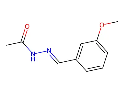 N-[(3-methoxyphenyl)methylideneamino]acetamide structure