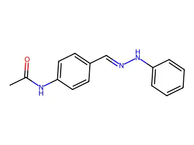 N-[4-((2-苯基腙基)甲基)苯基]乙酰胺 structure
