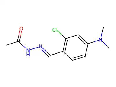 N-[[2-chloro-4-(dimethylamino)phenyl]methylideneamino]acetamide structure