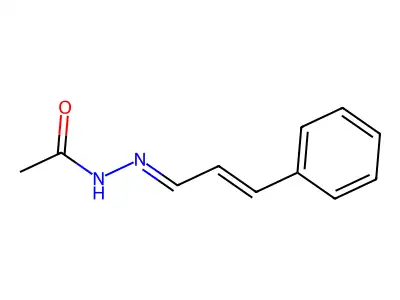 N-(肉桂亚基氨基)乙酰胺 structure