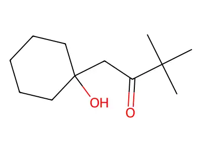 1-(1-Hydroxycyclohexyl)-3,3-dimethylbutan-2-one structure