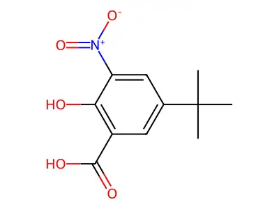 5-(Tert-butyl)-2-hydroxy-3-nitrobenzoic acid structure