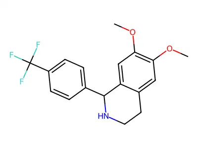6,7-Dimethoxy-1-[4-(trifluoromethyl)phenyl]-1,2,3,4-tetrahydroisoquinoline structure