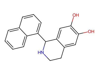 1,2,3,4-Tetrahydro-1-(1-naphthalenyl)-6,7-isoquinolinediol structure