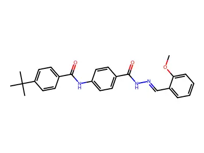 4-[[4-(1,1-Dimethylethyl)benzoyl]amino]benzoic acid 2-[(2-methoxyphenyl)methylene]hydrazide structure