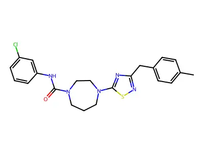 N-(3-Chlorophenyl)-4-{3-[(4-methylphenyl)methyl]-1,2,4-thiadiazol-5-yl}-1,4-diazepane-1-carboxamide structure