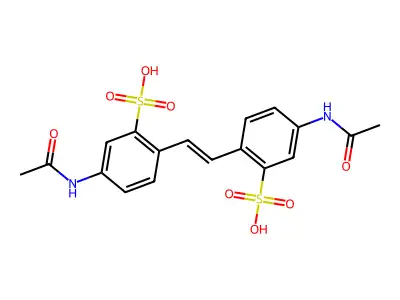 4',4'-Diacetamido stilbene-2,2'-disulfonic acid structure