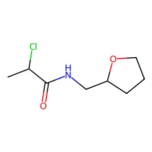 2-chloro-N-(oxolan-2-ylmethyl)propanamide structure