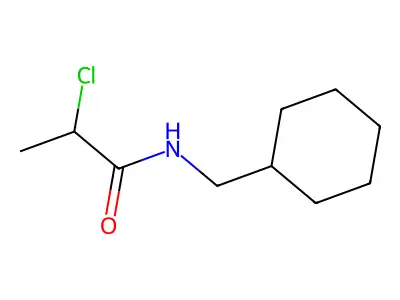 2-chloro-N-(cyclohexylmethyl)propanamide structure