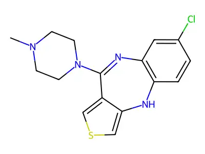 4H-Thieno(3,4-b)(1,5)benzodiazepine, 7-chloro-10-(4-methyl-1-piperazinyl)- structure