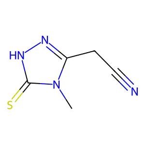 2-(5-mercapto-4-methyl-4H-1,2,4-triazol-3-yl)acetonitrile structure