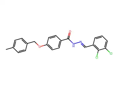 N-[(2,3-dichlorophenyl)methylideneamino]-4-[(4-methylphenyl)methoxy]benzamide structure