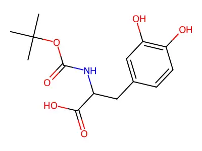 3-(3,4-dihydroxyphenyl)-2-[(2-methylpropan-2-yl)oxycarbonylamino]propanoic Acid structure