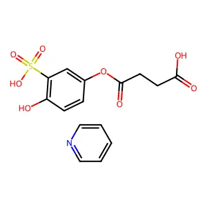 Butanedioic acid, mono(4-hydroxy-3-sulfophenyl)ester, compd. with pyridine (1:1) structure