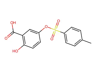 Benzoic acid, 2-hydroxy-5-(((4-methylphenyl)sulfonyl)oxy)- structure