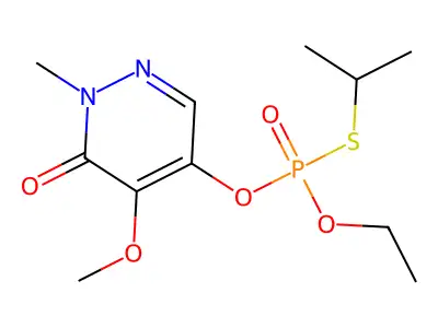 O-Ethyl S-isopropyl O-(5-methoxy-1-methyl-6-oxo-1H-pyridazin-4-yl) phosphorothioate structure