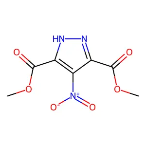 dimethyl 4-nitro-1H-pyrazole-3,5-dicarboxylate structure