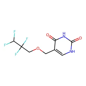 5-(2,2,3,3-tetrafluoropropoxymethyl)-1H-pyrimidine-2,4-dione structure