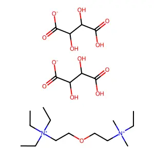 Ammonium, N,N-dimethyl-N,N',N',N'-tetraethyl-N,N'-oxydiethylenedi-, ditartrate structure