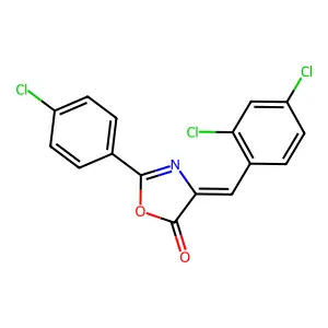 2-(4-Chlorophenyl)-4-[(2,4-dichlorophenyl)methylidene]-1,3-oxazol-5-one structure