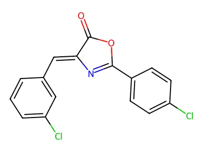 5(4H)-Oxazolone, 2-(4-chlorophenyl)-4-[(3-chlorophenyl)methylene]- structure