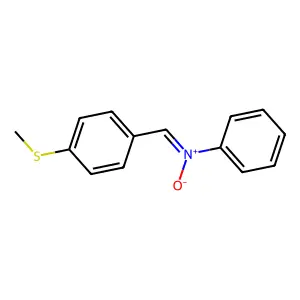 (E)-N-(4-(methylthio)benzylidene)aniline oxide structure