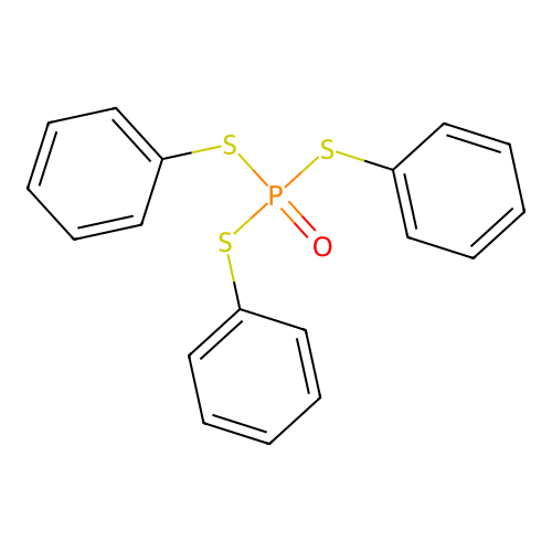 Phosphorotrithioic acid, S,S,S-triphenyl ester structure