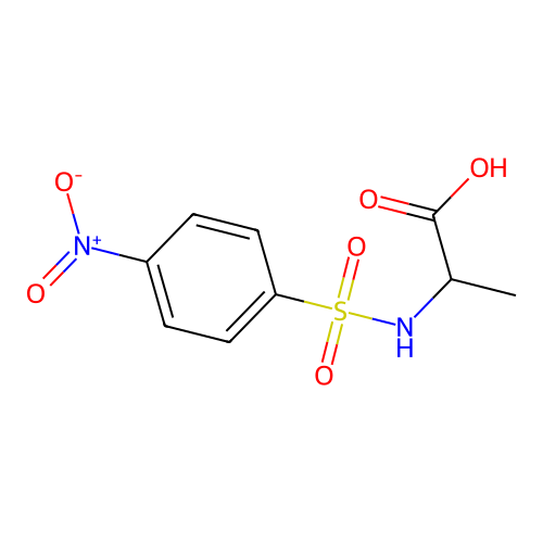 2-{[(4-Nitrophenyl)sulfonyl]amino}propanoic acid structure