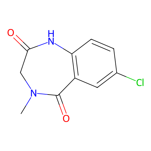 1H-1,4-Benzodiazepine-2,5-dione, 7-chloro-3,4-dihydro-4-methyl- structure