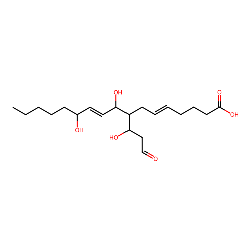 12-Dihydroxy-5,10-heptadecadienoic acid structure