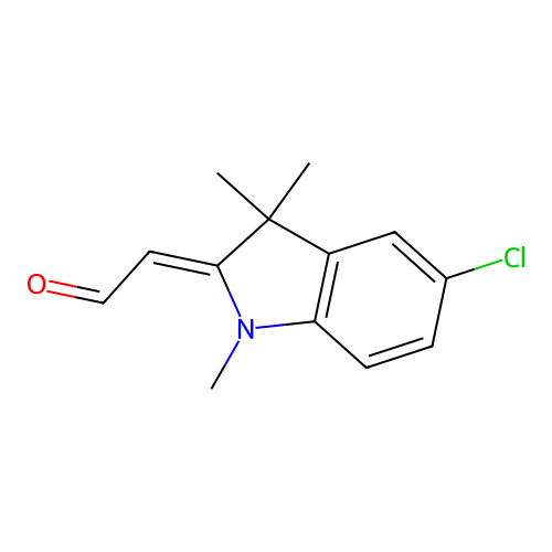 2-(5-Chloro-1,3,3-trimethylindol-2-ylidene)acetaldehyde structure
