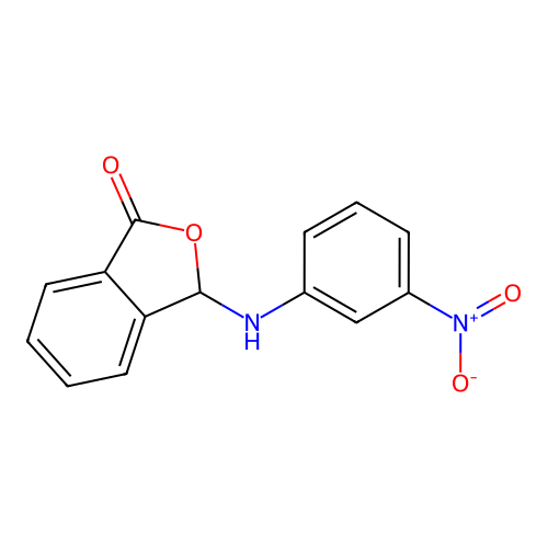 3-[(3-nitrophenyl)amino]-2-benzofuran-1(3H)-one structure