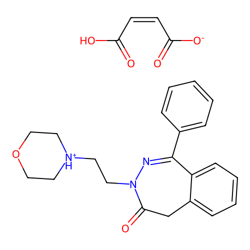 2,3-(4H)-Benzodiazepin-4-one, 3,5-dihydro-3-(2-morpholinoethyl)-1-phenyl-, maleate structure
