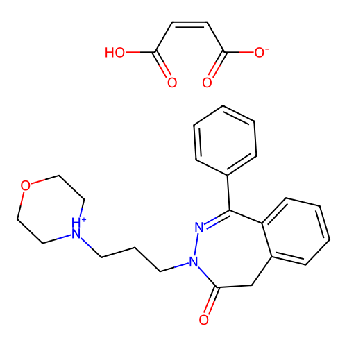 2,3-(4H)-Benzodiazepin-4-one, 3,5-dihydro-3-(3-morpholinopropyl)-1-phenyl-, maleate structure