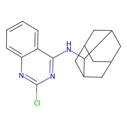 2-chloro-N-(tricyclo[3.3.1.1~3,7~]dec-2-yl)quinazolin-4-amine structure