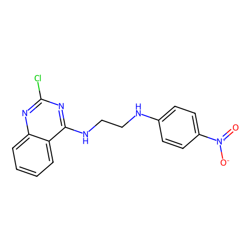 N-(2-chloroquinazolin-4-yl)-N'-(4-nitrophenyl)ethane-1,2-diamine structure