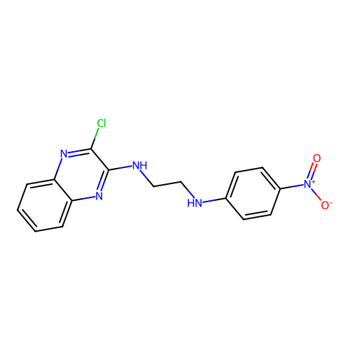 N-(3-chloroquinoxalin-2-yl)-N'-(4-nitrophenyl)ethane-1,2-diamine structure
