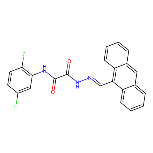 2-(2-(9-Anthrylmethylene)hydrazino)-N-(2,5-dichlorophenyl)-2-oxoacetamide structure