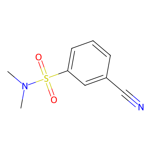 3-cyano-N,N-dimethylbenzenesulfonamide structure