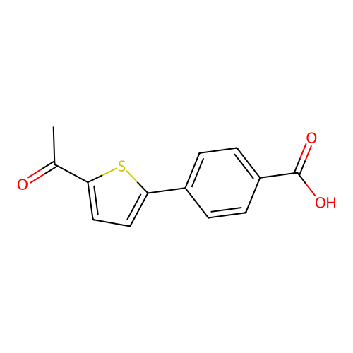 4-(5-Acetyl-2-thienyl)benzoic acid structure