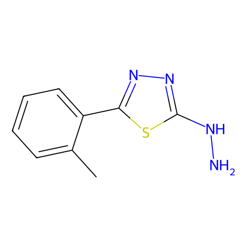 [5-(2-Methylphenyl)-1,3,4-thiadiazol-2-yl]hydrazine structure