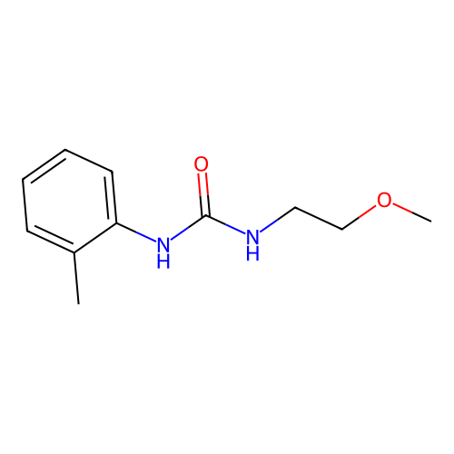 N-(2-methoxyethyl)-N'-(2-methylphenyl)urea structure
