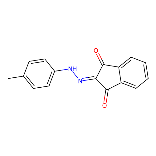 1H-indene-1,2,3-trione 2-[(4-methylphenyl)hydrazone] structure
